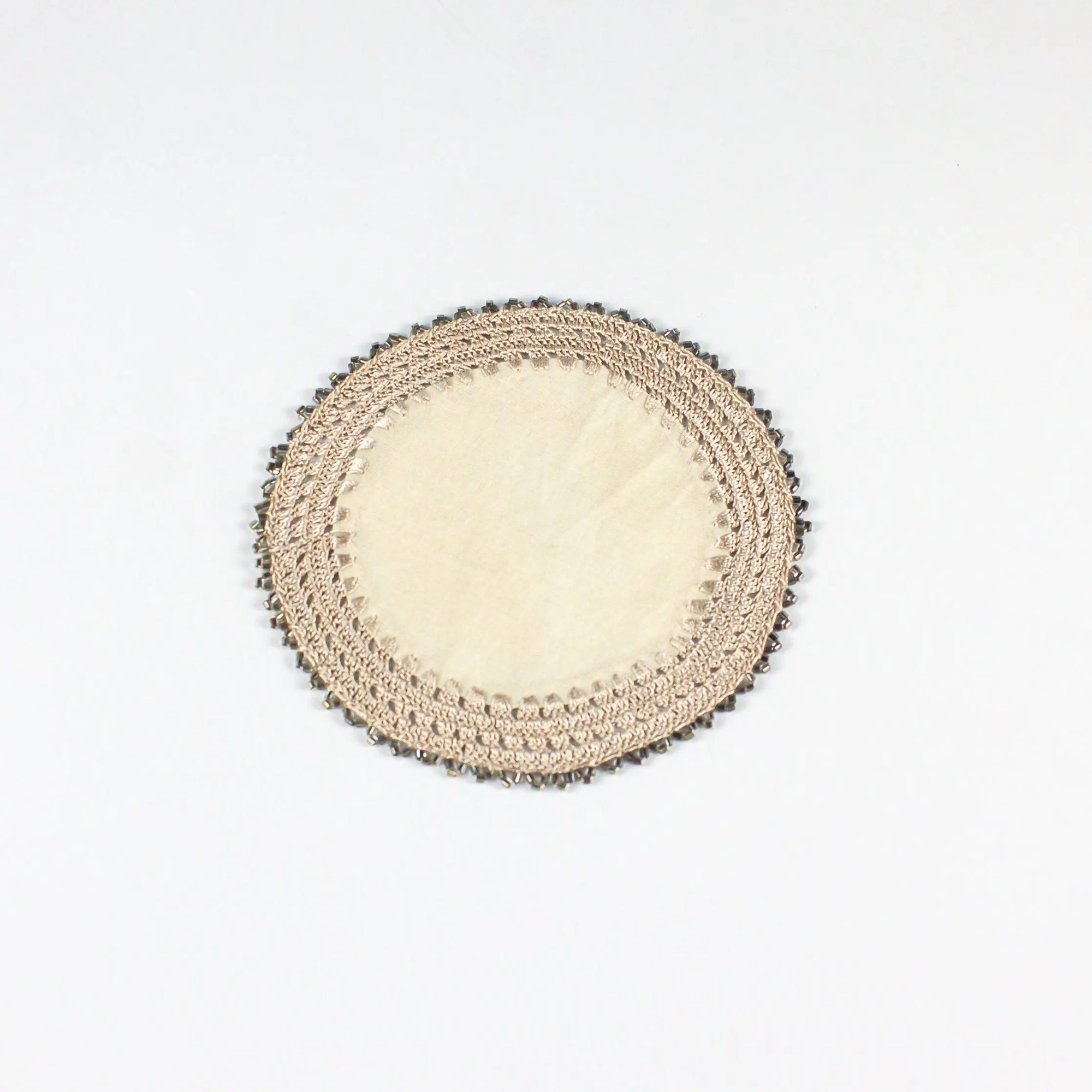 Crochet Tray Cloth Cream Round Small - Pieces SA