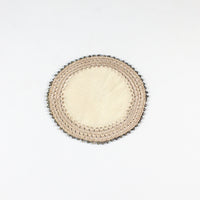 Load image into Gallery viewer, Crochet Tray Cloth Cream Round Small
