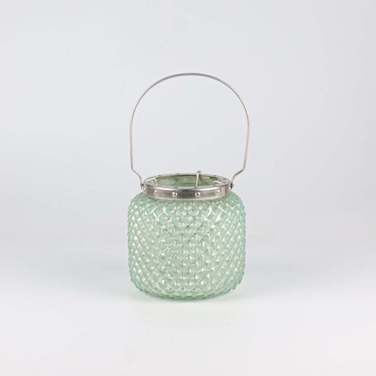 Hobnail Lanterns Small Aqua Blue - Pieces SA