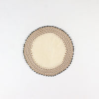 Load image into Gallery viewer, Crochet Tray Cloth Cream Round Small
