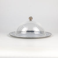 Load image into Gallery viewer, Round Silver Plate with Plexi Cover and Sadaf Handle
