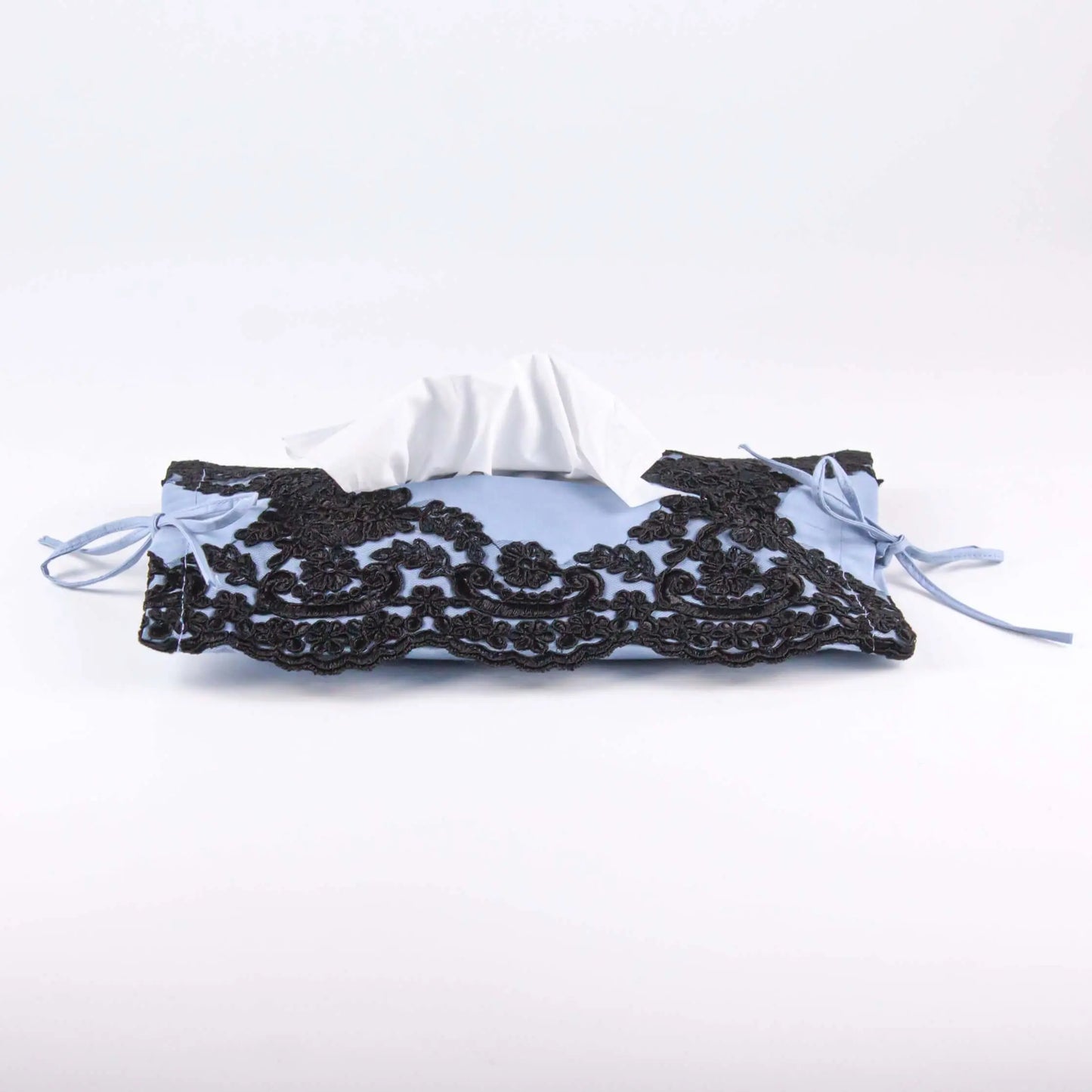 Soft Tissue Cover Blue with Black Lace - Pieces SA