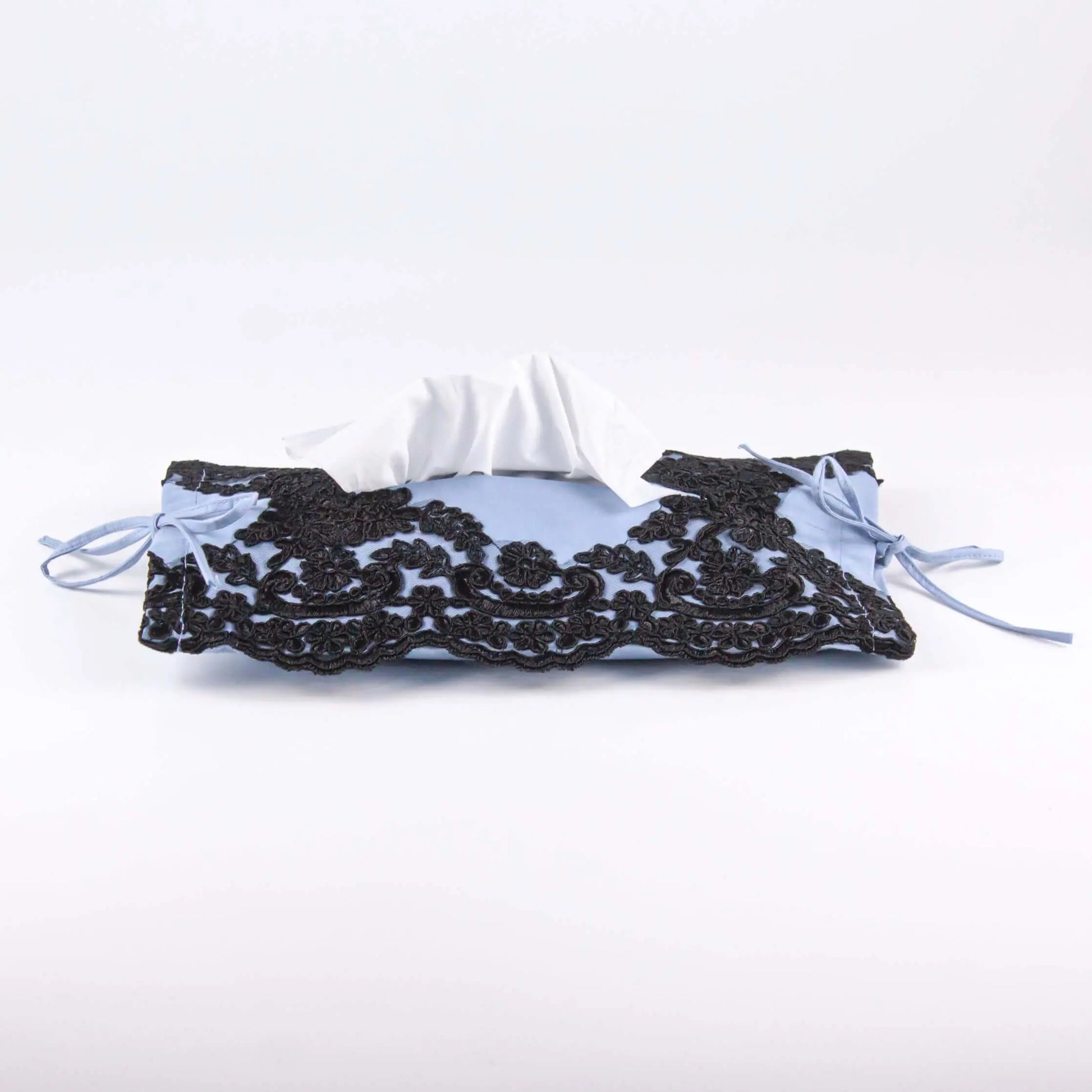 Soft Tissue Cover Blue with Black Lace - Pieces SA