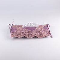 Load image into Gallery viewer, Soft Tissue Cover Dark Purple with Dark Purple Lace
