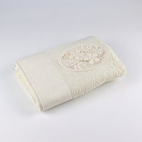 Load image into Gallery viewer, Damasque Ecru Hand Towel
