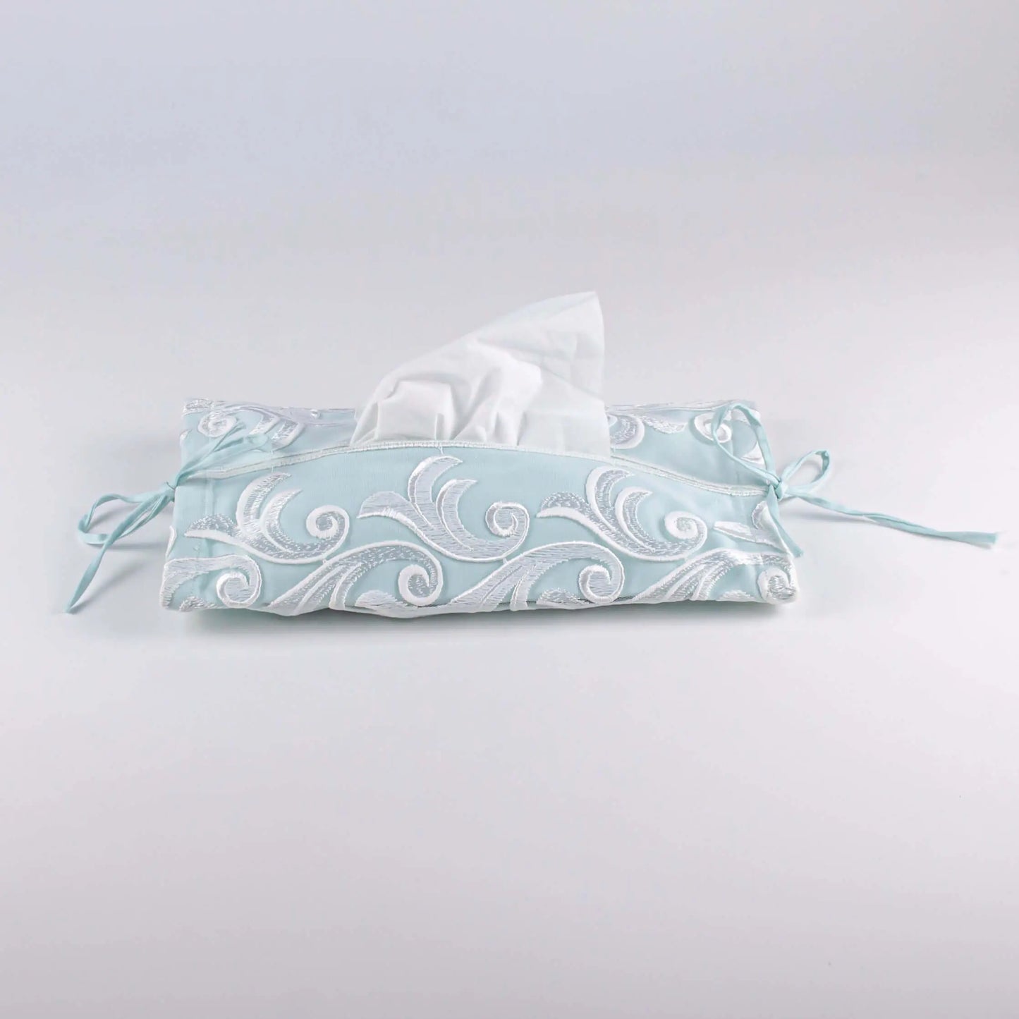 Soft Tissue Cover Turquoise with White Design - Pieces SA