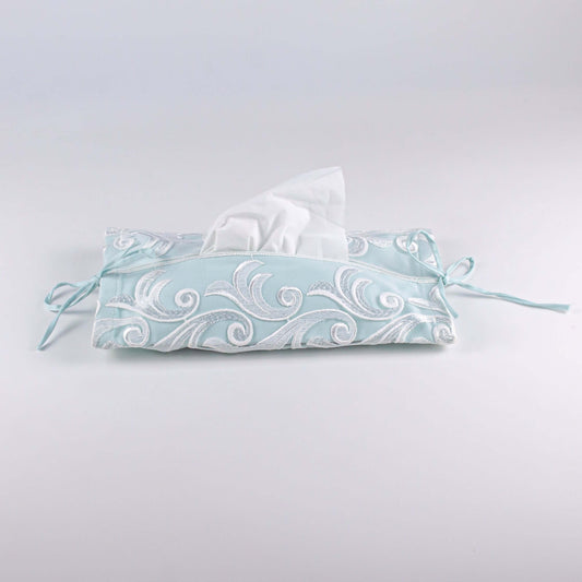 Soft Tissue Cover Turquoise with White Design - Pieces SA