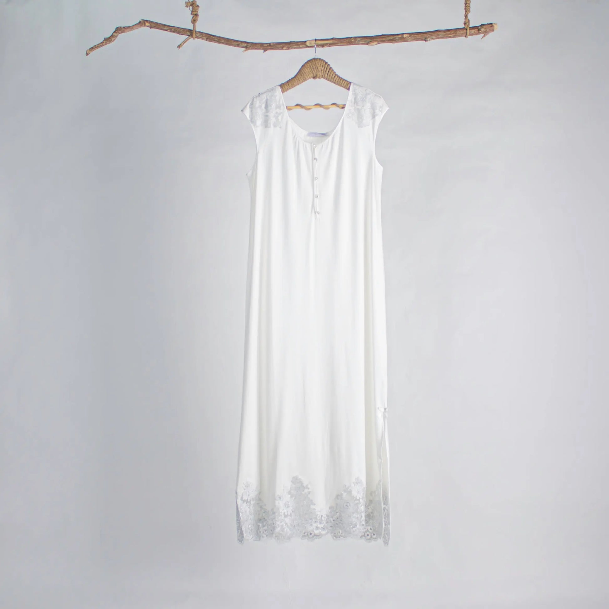 Nightie Spring Silver Long Ecru - Pieces SA