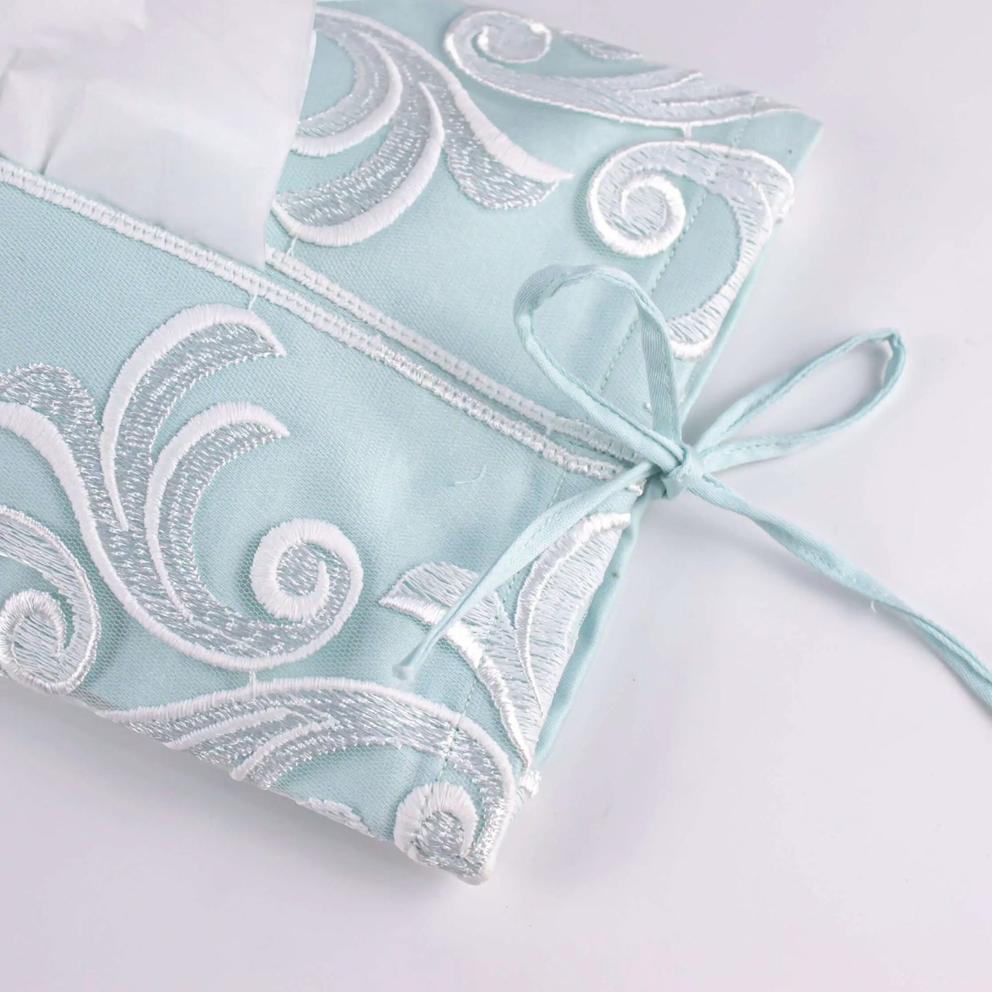 Soft Tissue Cover Turquoise with White Design - Pieces SA