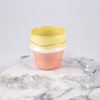 Load image into Gallery viewer, Two Coloured Gold Espresso Cup Jaune Rose

