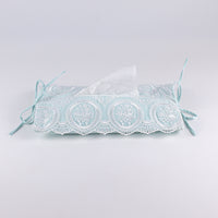 Load image into Gallery viewer, Soft Tissue Cover Turquoise with White Circle Lace
