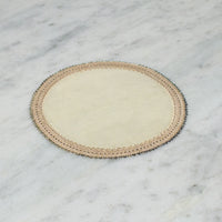 Load image into Gallery viewer, Crochet Tray Cloth Cream Round Big
