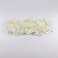 Load image into Gallery viewer, Soft Tissue Cover Yellow with White Silver Lace
