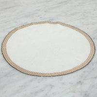 Load image into Gallery viewer, Crochet Tray Cloth Linen Round Medium
