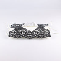 Load image into Gallery viewer, Soft Tissue Cover White with Black Silver Lace
