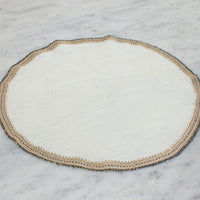 Load image into Gallery viewer, Crochet Tray Cloth Linen Round Large
