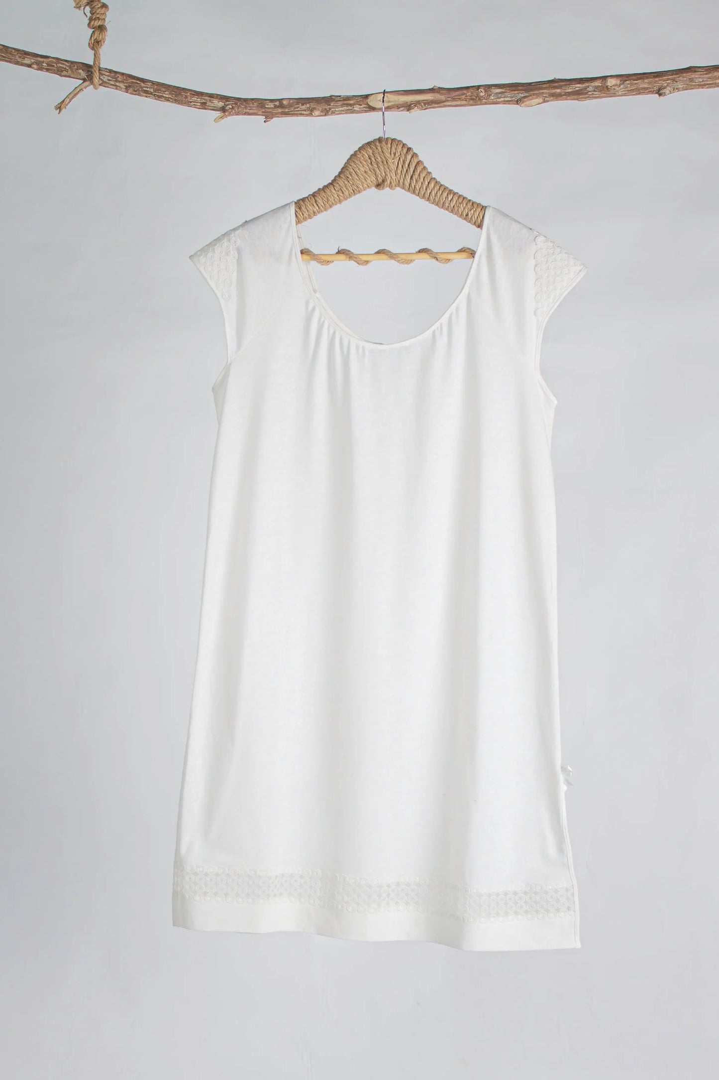 Nightie Cloe Ecru Cotton - Pieces SA