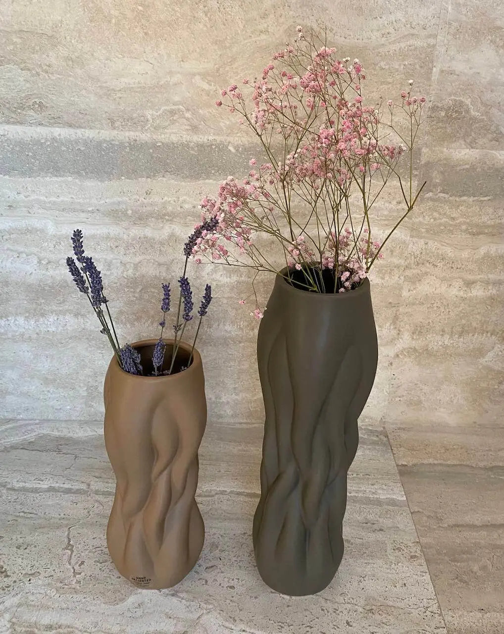 Vase Dark Sand Stoneware - Pieces SA