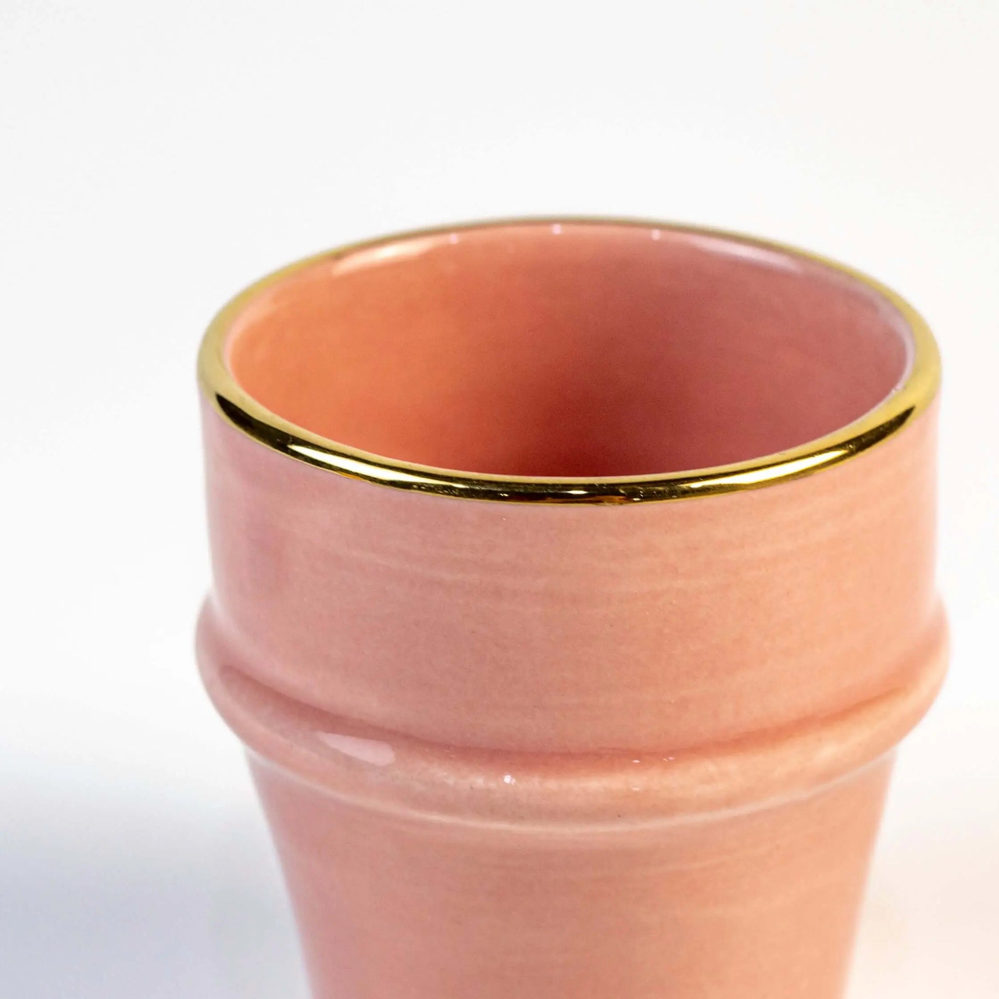 Espresso Cup Azza Plain Old Pink Gold Ceramic - Pieces SA