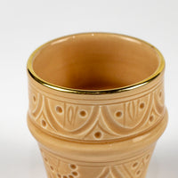Load image into Gallery viewer, Engraved Espresso Cup Gold Nude Ceramic
