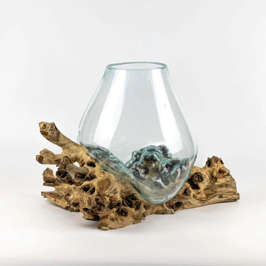 Glass with Driftwood Wide Base - Pieces SA