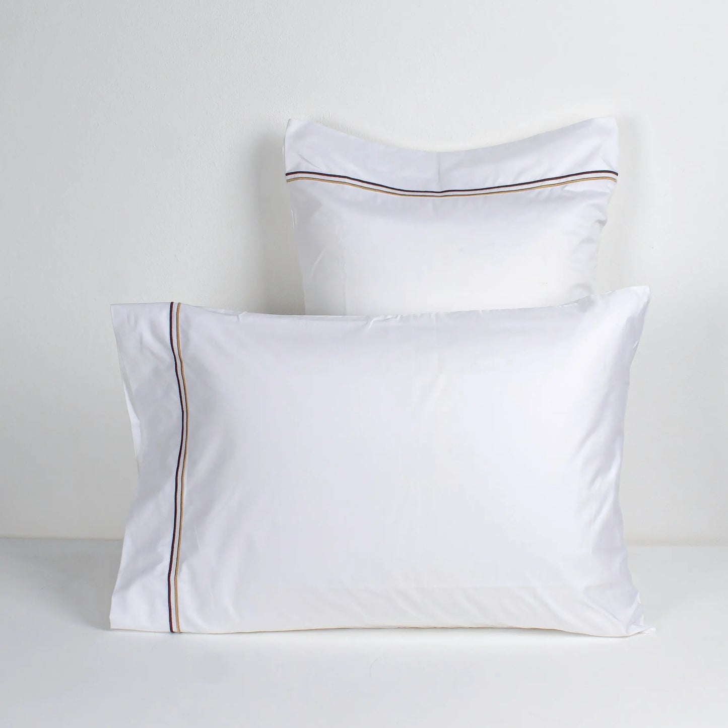 Kassatex Chocolate Twin Lined Pillowcase Set - Pieces SA