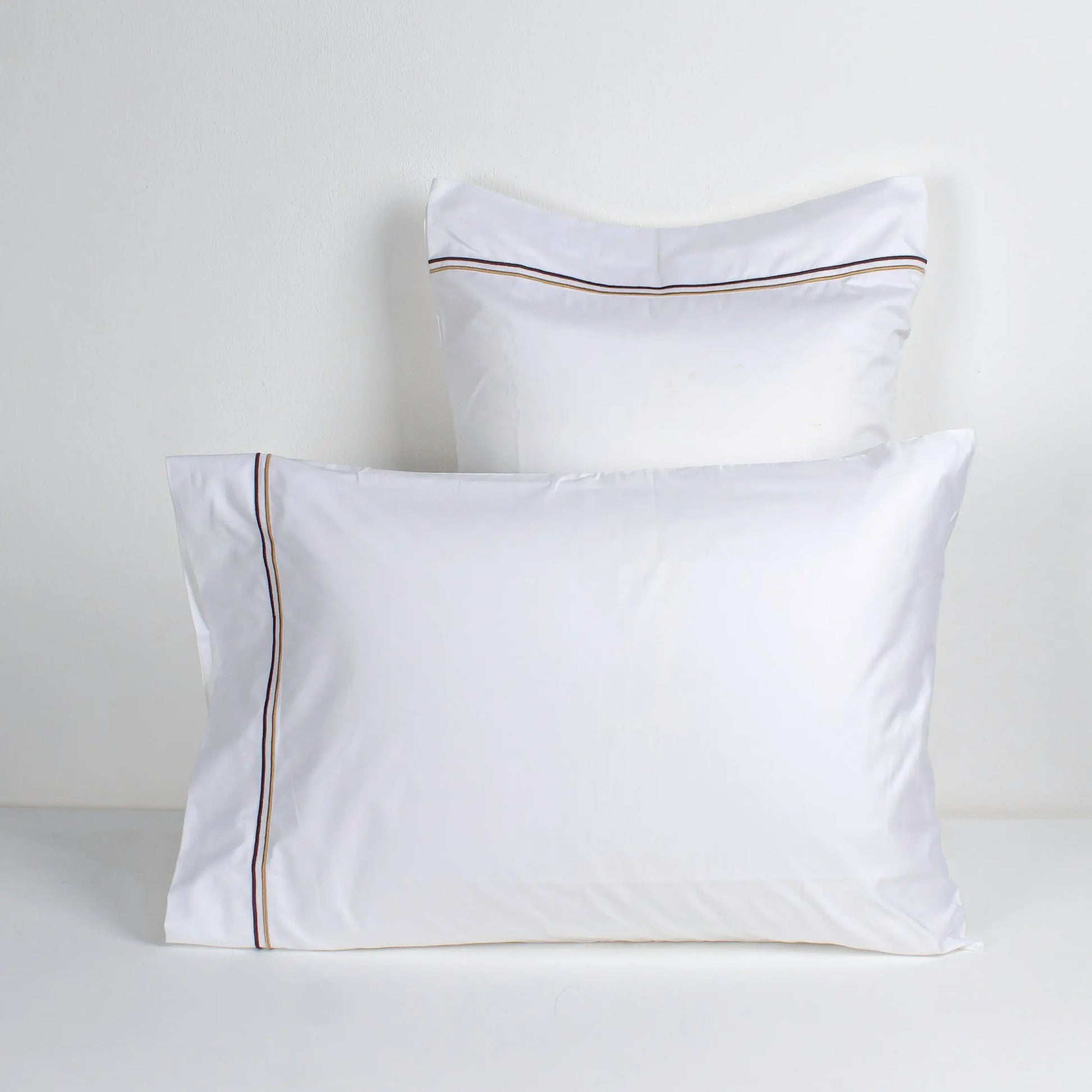 Kassatex Chocolate Twin Lined Pillowcase Set - Pieces SA