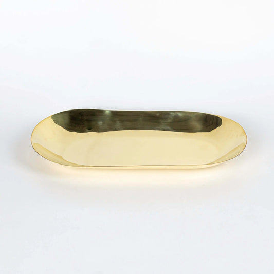 Platter Oval Gold Polished Kamil Corporation
