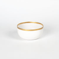 Load image into Gallery viewer, White Bowl With Golden Rim
