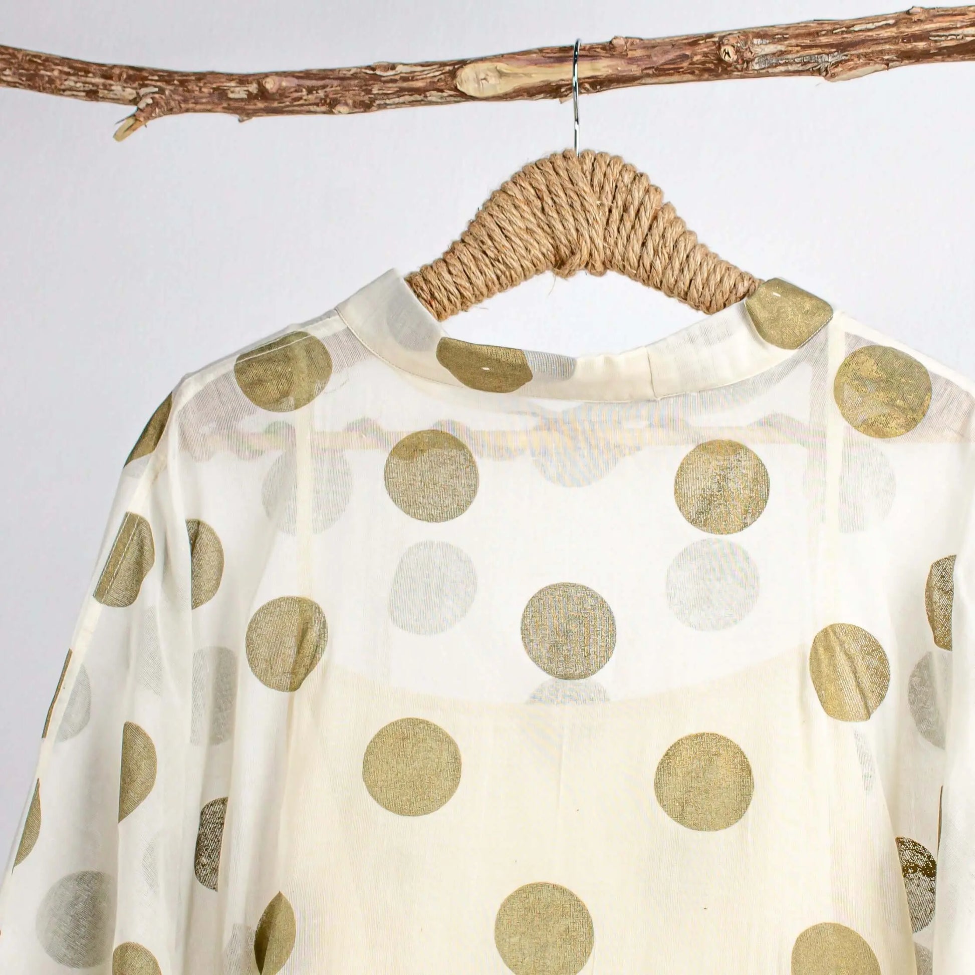 Dress Ivory with Gold Circles - Pieces SA