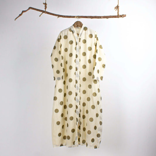 Robe Ivory with Gold Circles - Pieces SA