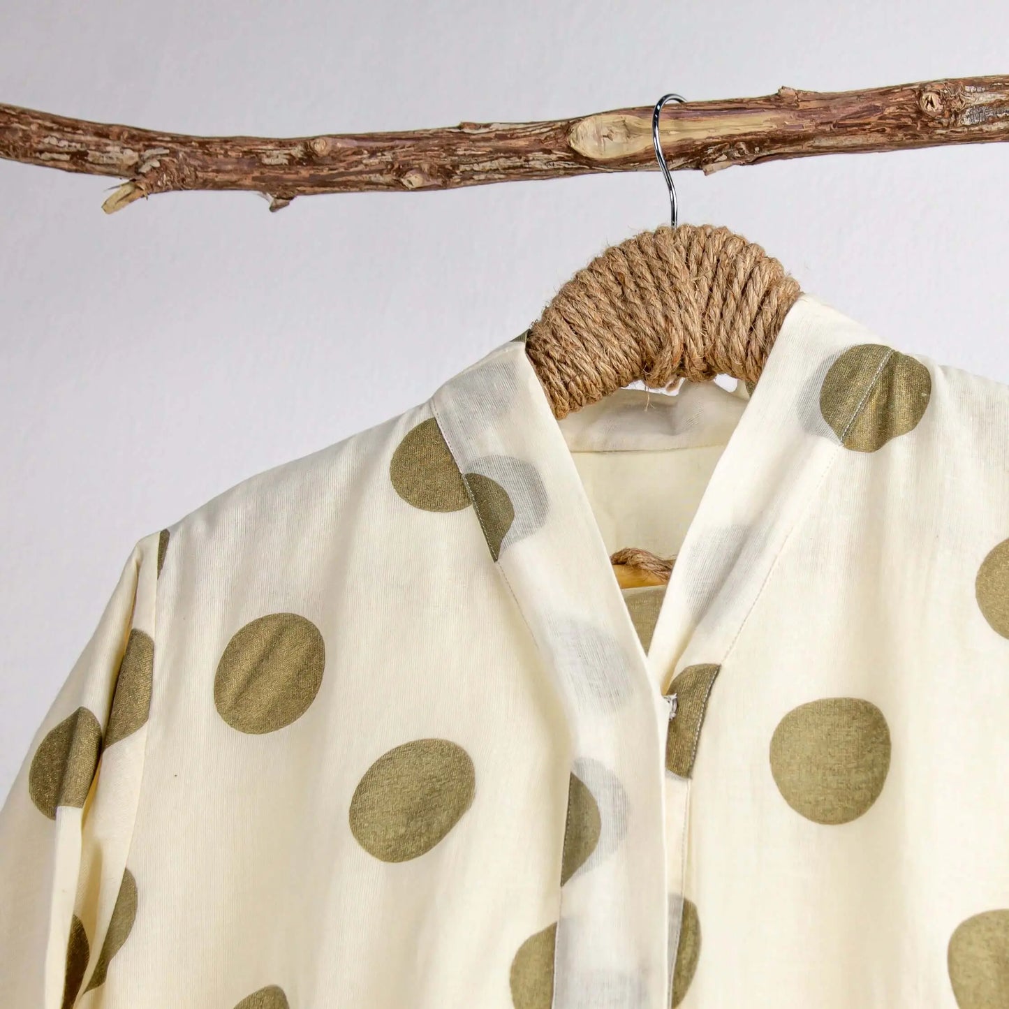 Robe Ivory with Gold Circles - Pieces SA