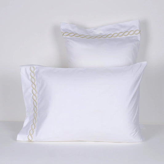 Kassatex Beige Stride Pillowcase Set - Pieces SA