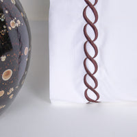 Load image into Gallery viewer, Kassatex Chocolate Twin Pillowcase Set
