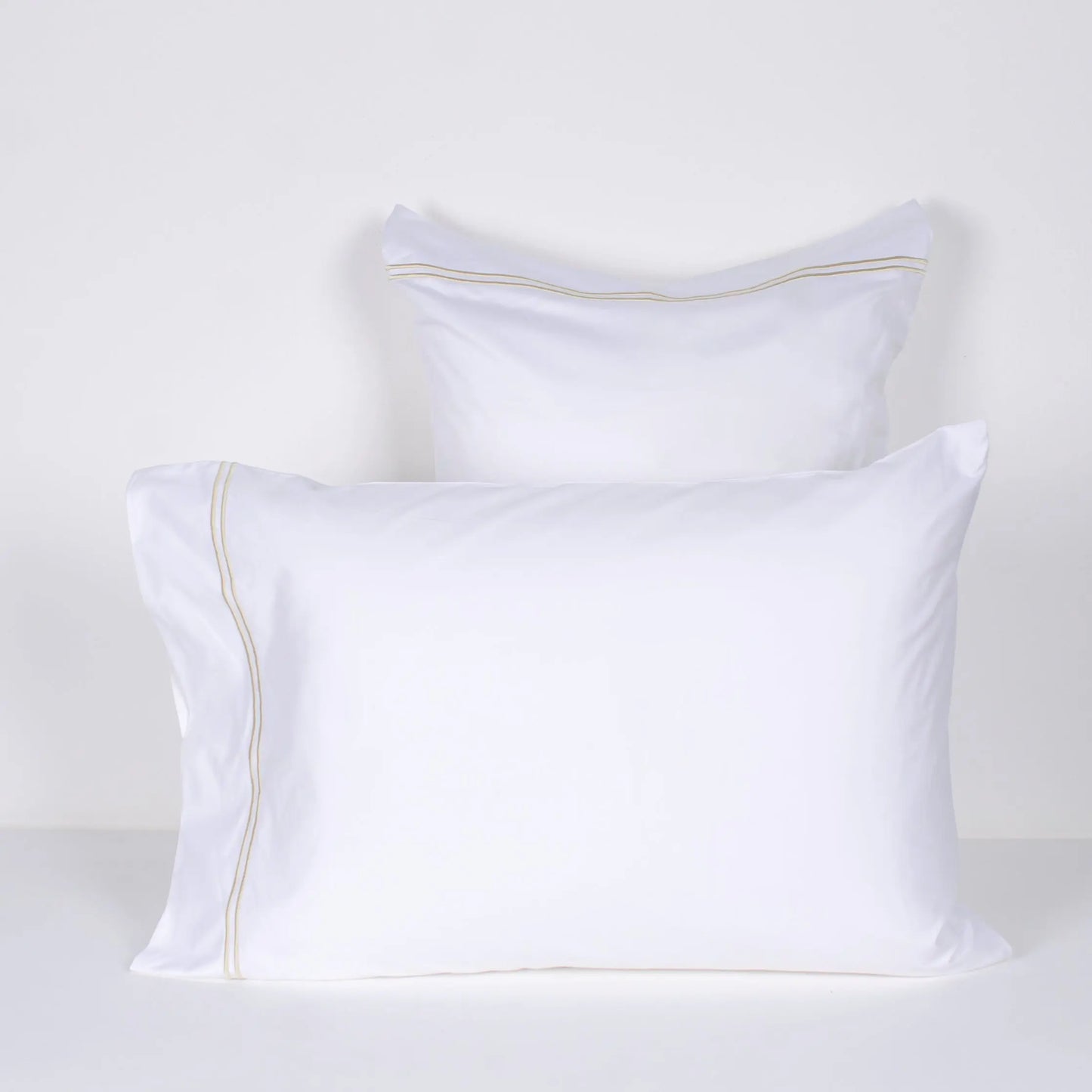 Kassatex Beige Line Pillowcase Set - Pieces SA