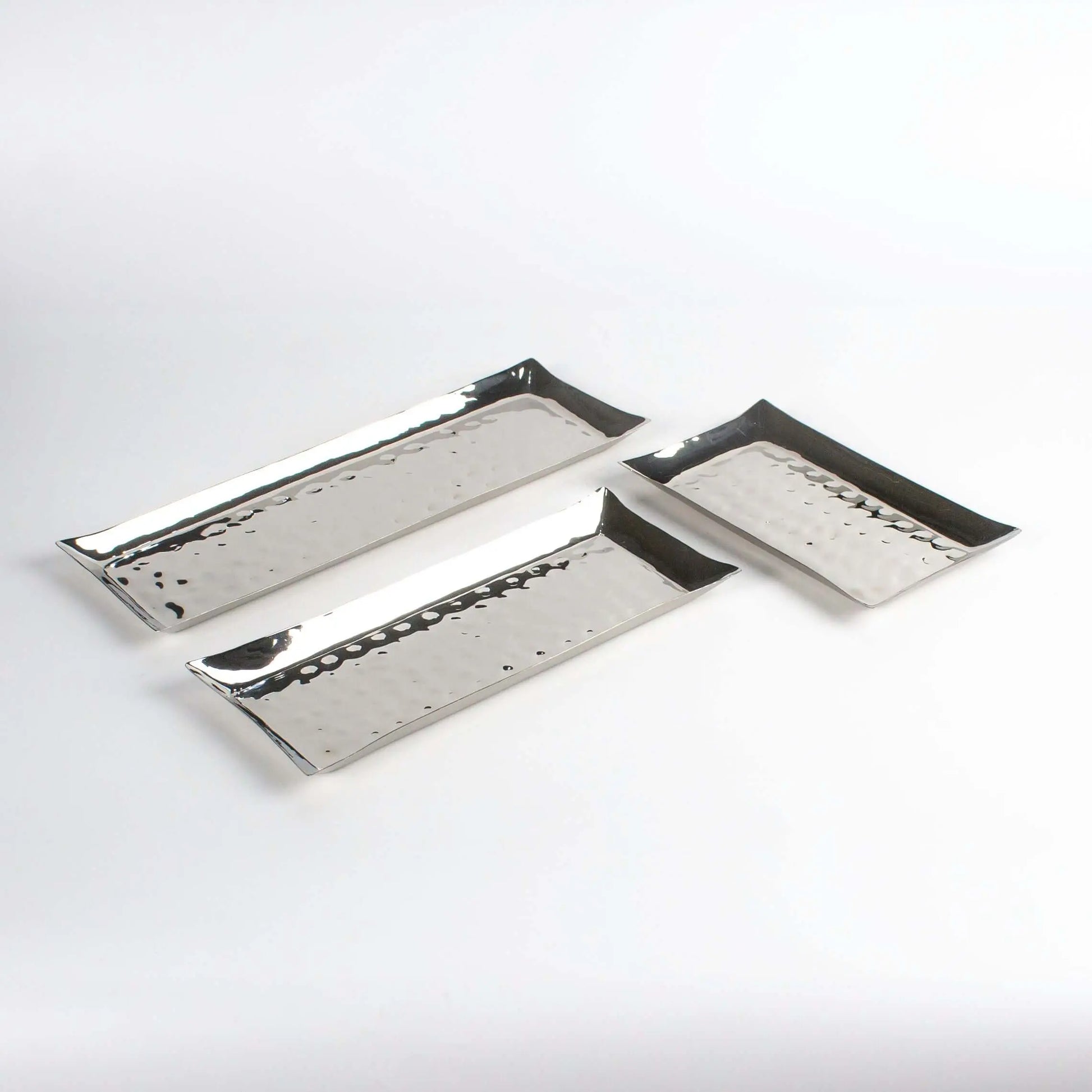 Hammered Silver Serving Trays Set - Pieces SA