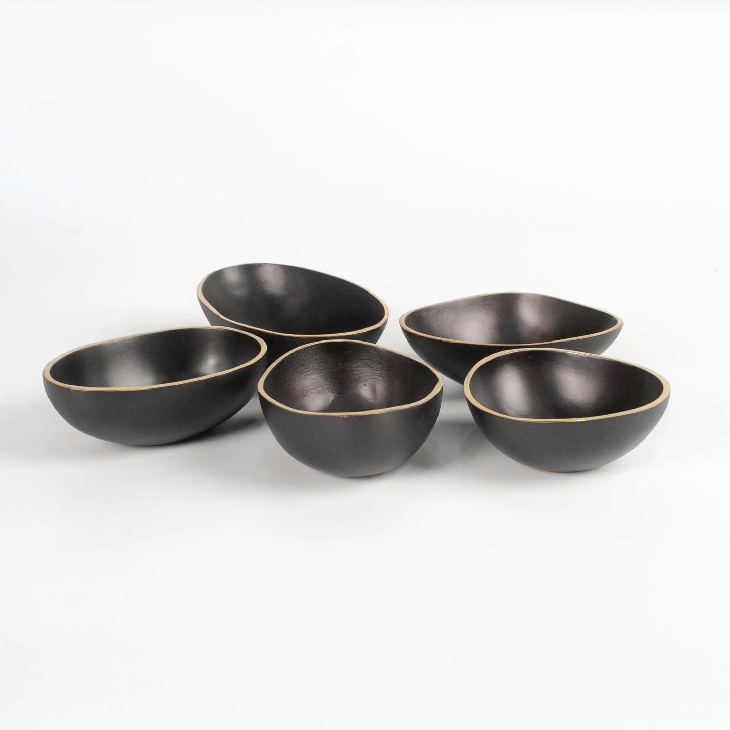 Set of Bowls Organic Shapes Black Gold - Pieces SA