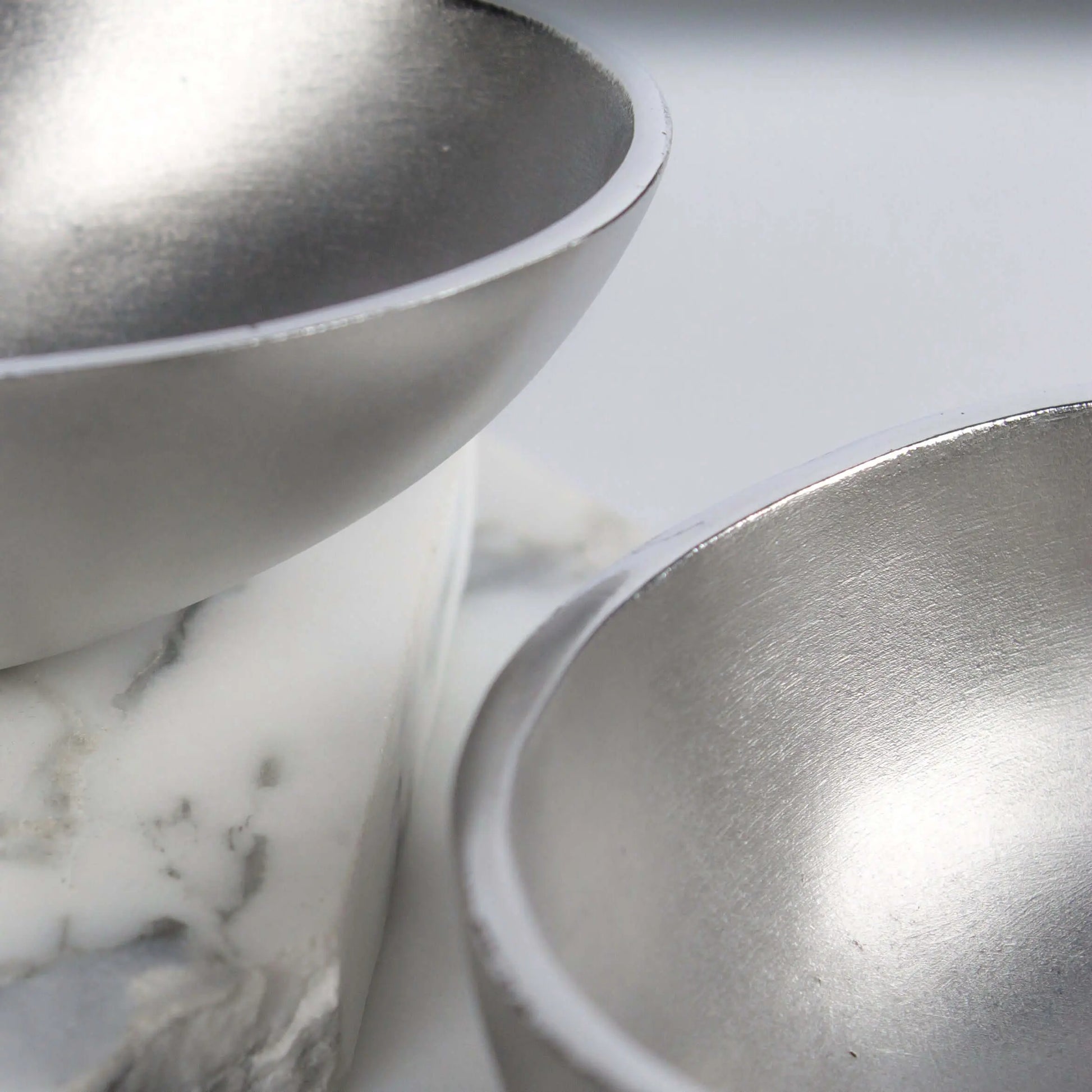 Set of Bowls Organic Shapes Silver - Pieces SA