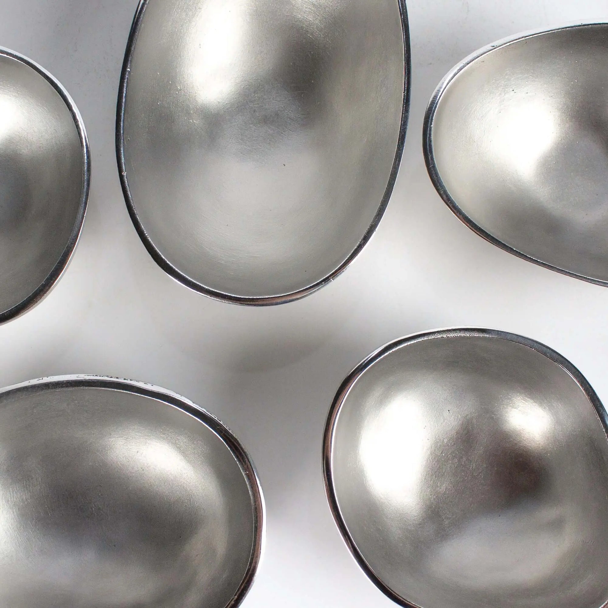 Set of Bowls Organic Shapes Silver - Pieces SA