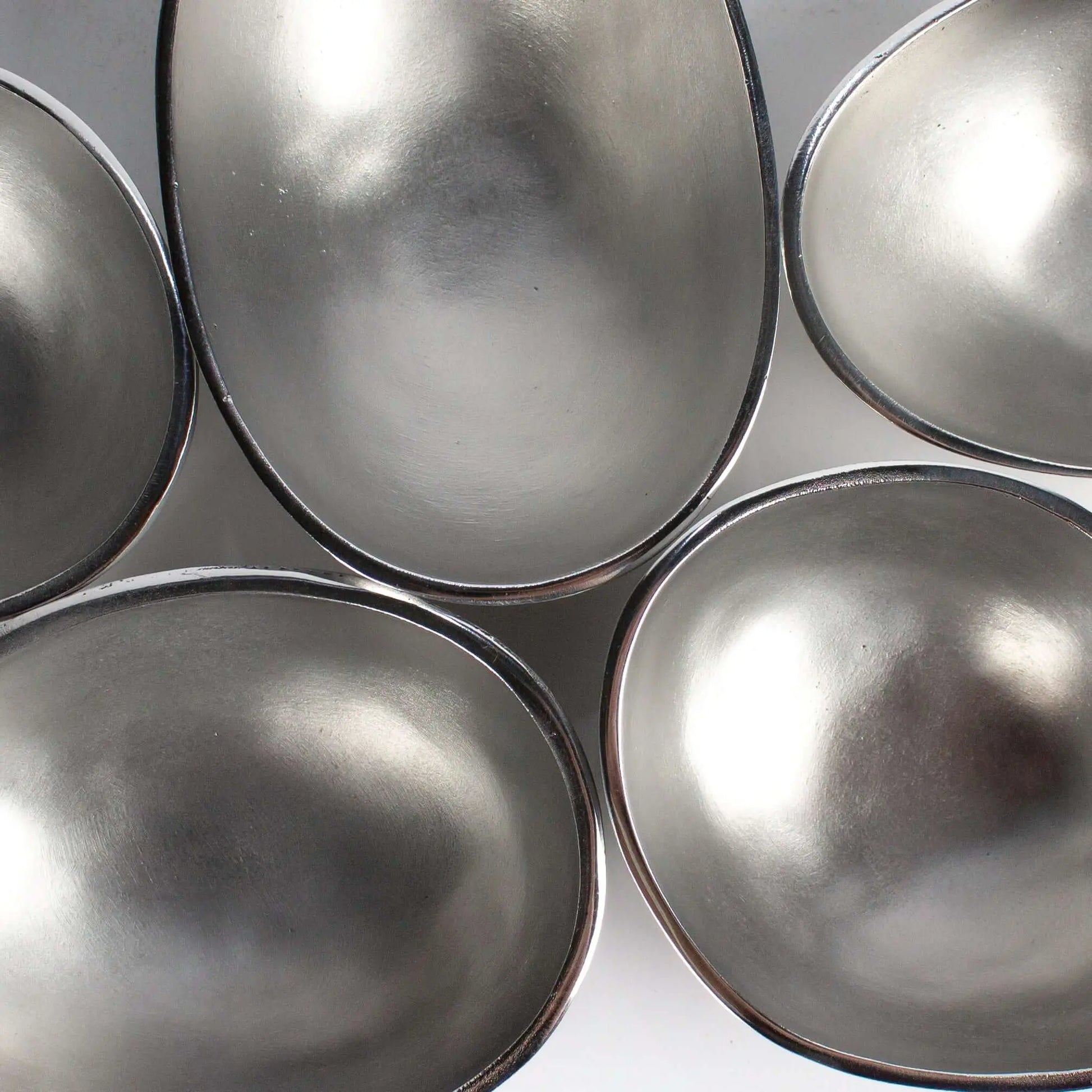 Set of Bowls Organic Shapes Silver - Pieces SA