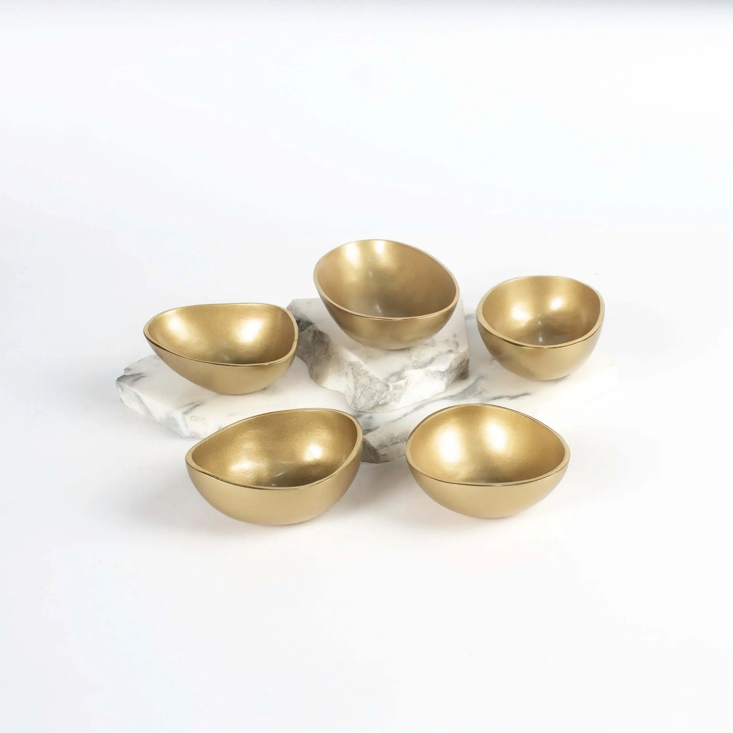 Set of Bowls Organic Shapes Gold - Pieces SA