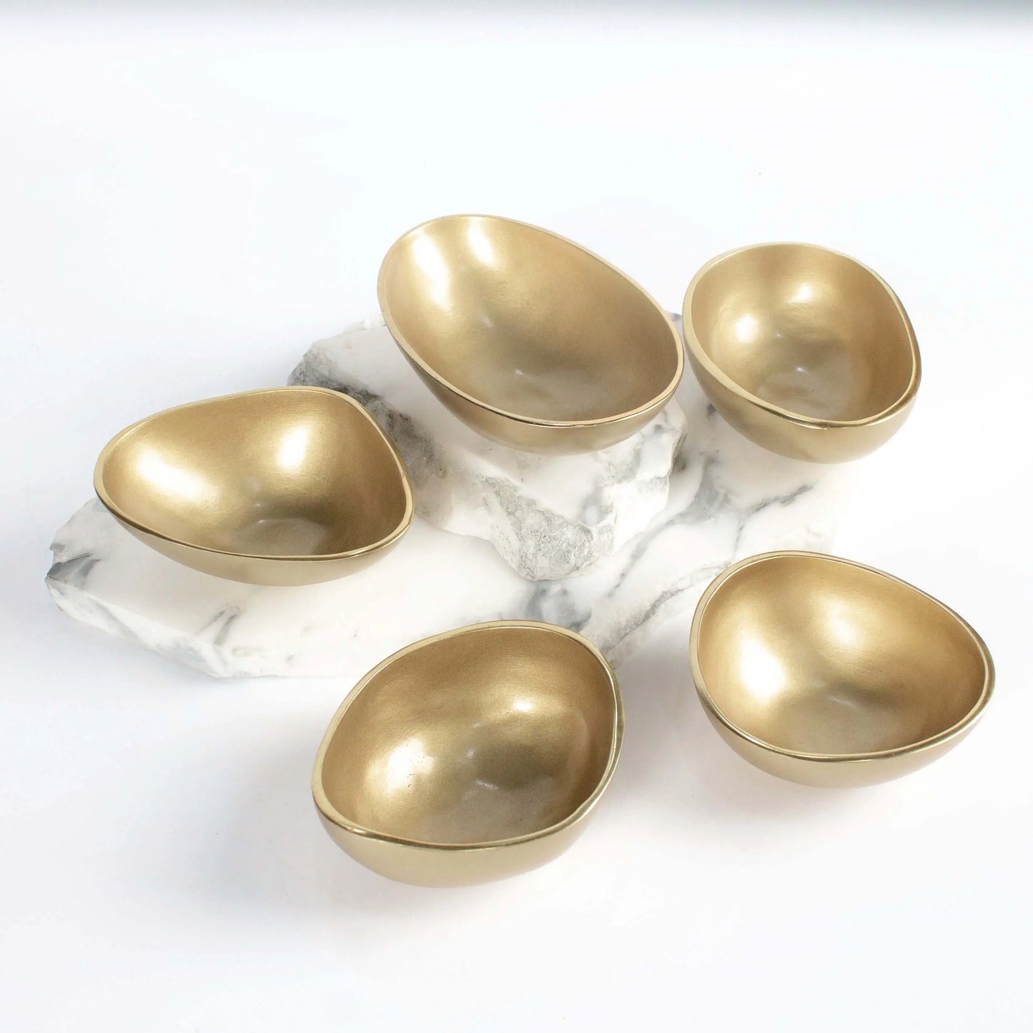 Set of Bowls Organic Shapes Gold - Pieces SA