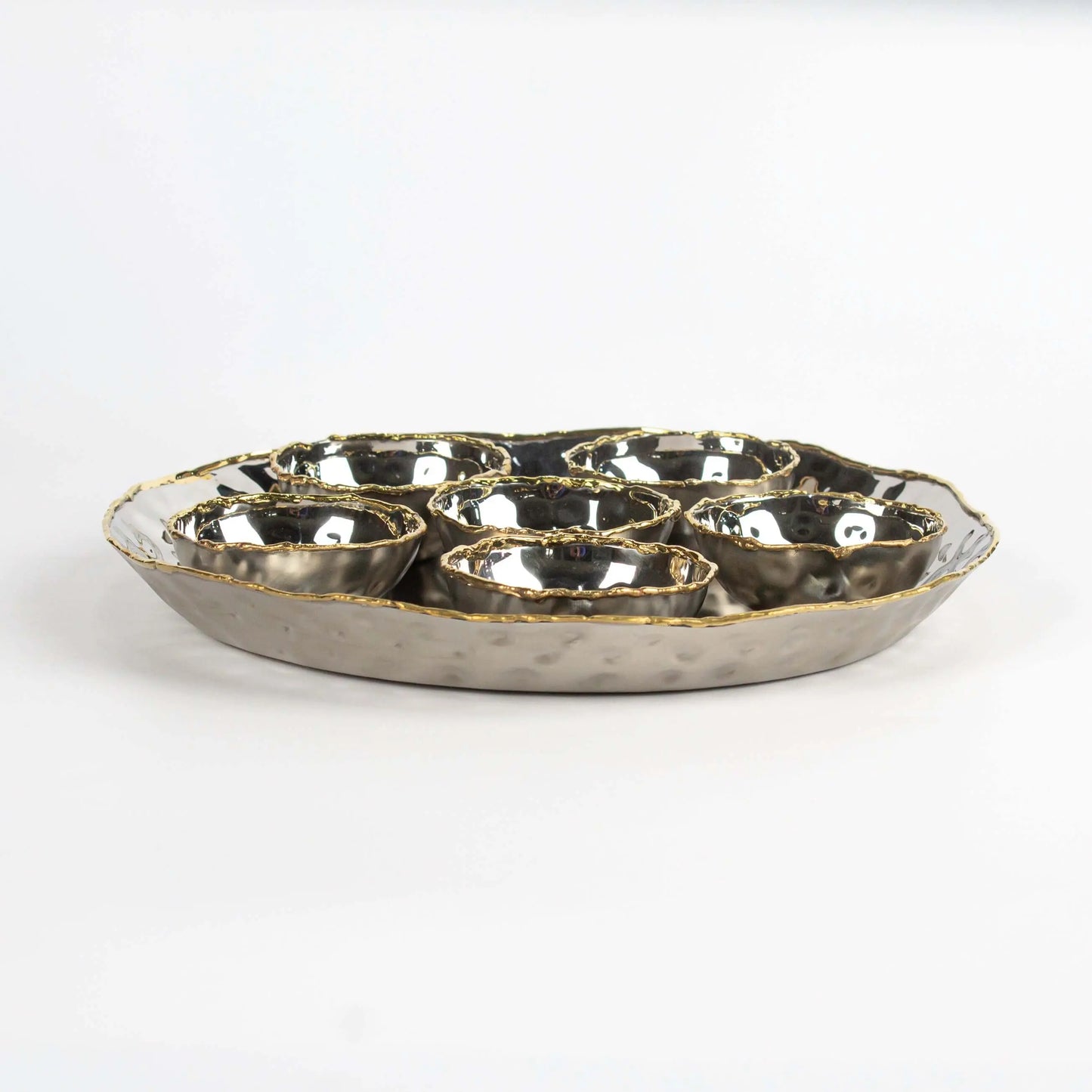 Molten Metal Thali and Bowls Set - Pieces SA