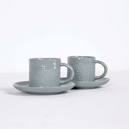 Pure Love Porcelain Coffee Cup Grey - Pieces SA