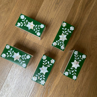Load image into Gallery viewer, Rectangular Green Plexi Box Sadaf Floral Pattern
