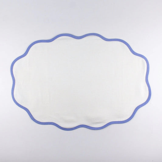 Scallop Mat-Set of 4-Sky Blue - Pieces SA